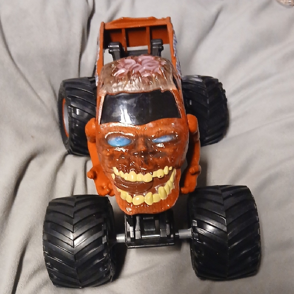 Skull Monster Truck Toy - Orange and Black